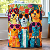 Happy Dogs | Quilted Storage Basket