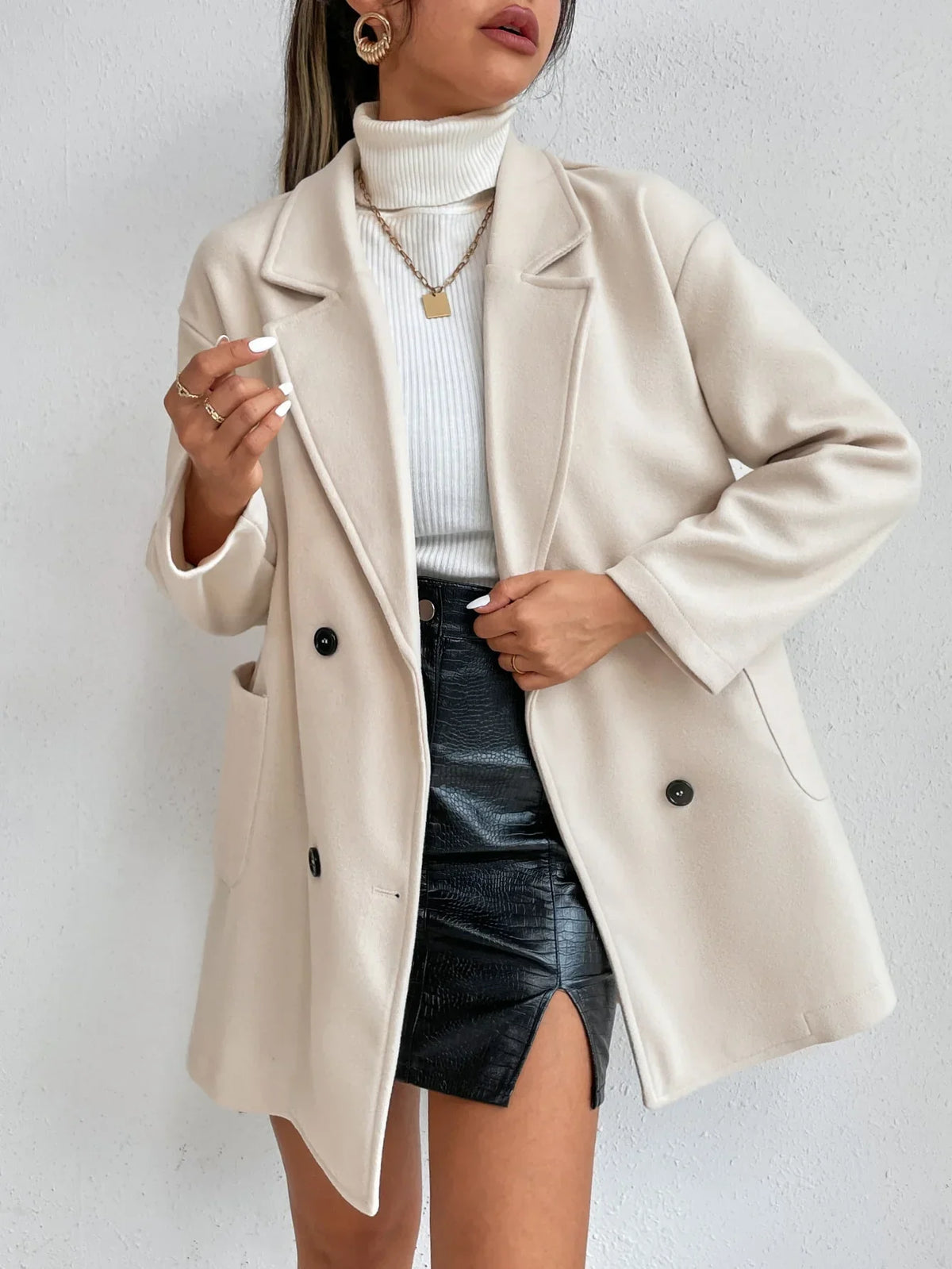 Vivienne | Mid-Length Wool Coat
