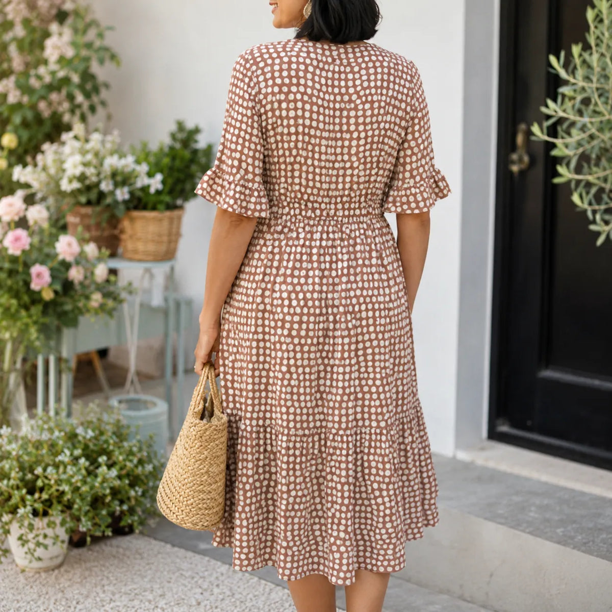 Marisol | Polka Dot Midi Dress