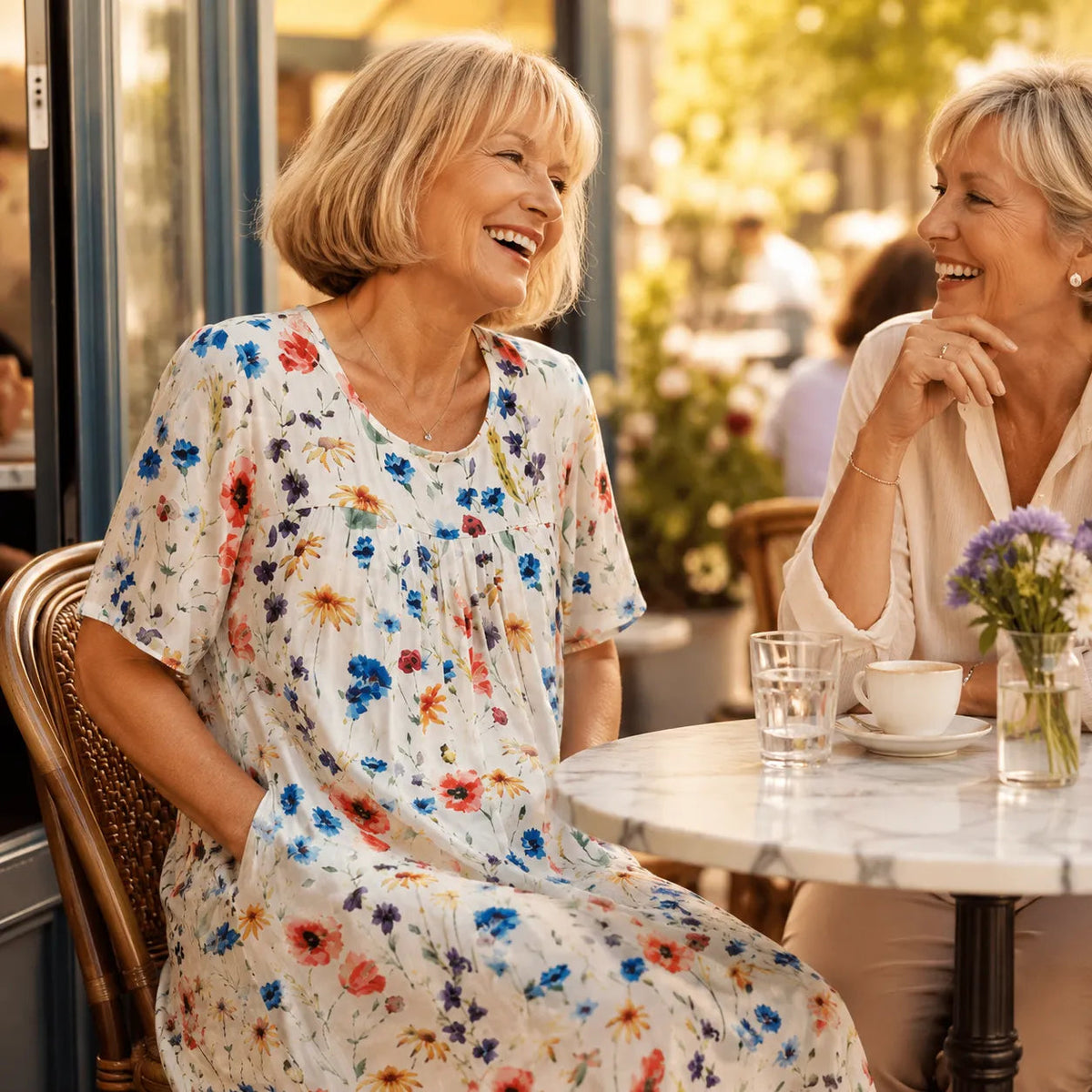 Fiorella | Floral A-Line Midi Dress
