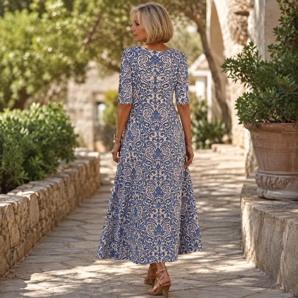 Florenza | Paisley A-Line Maxi Dress