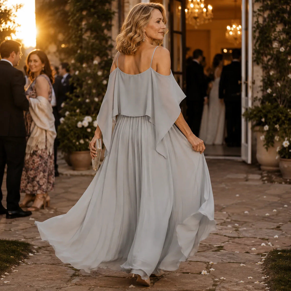 Solavia | Cold-Shoulder Maxi Dress