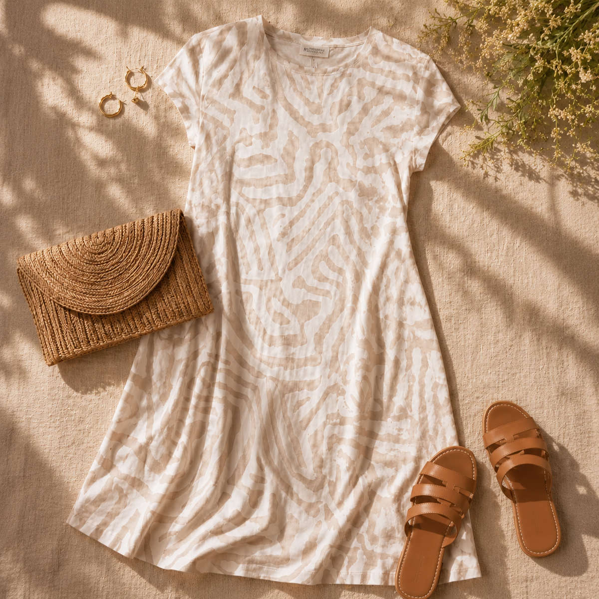 Ingrid | Abstract Print Shift Dress