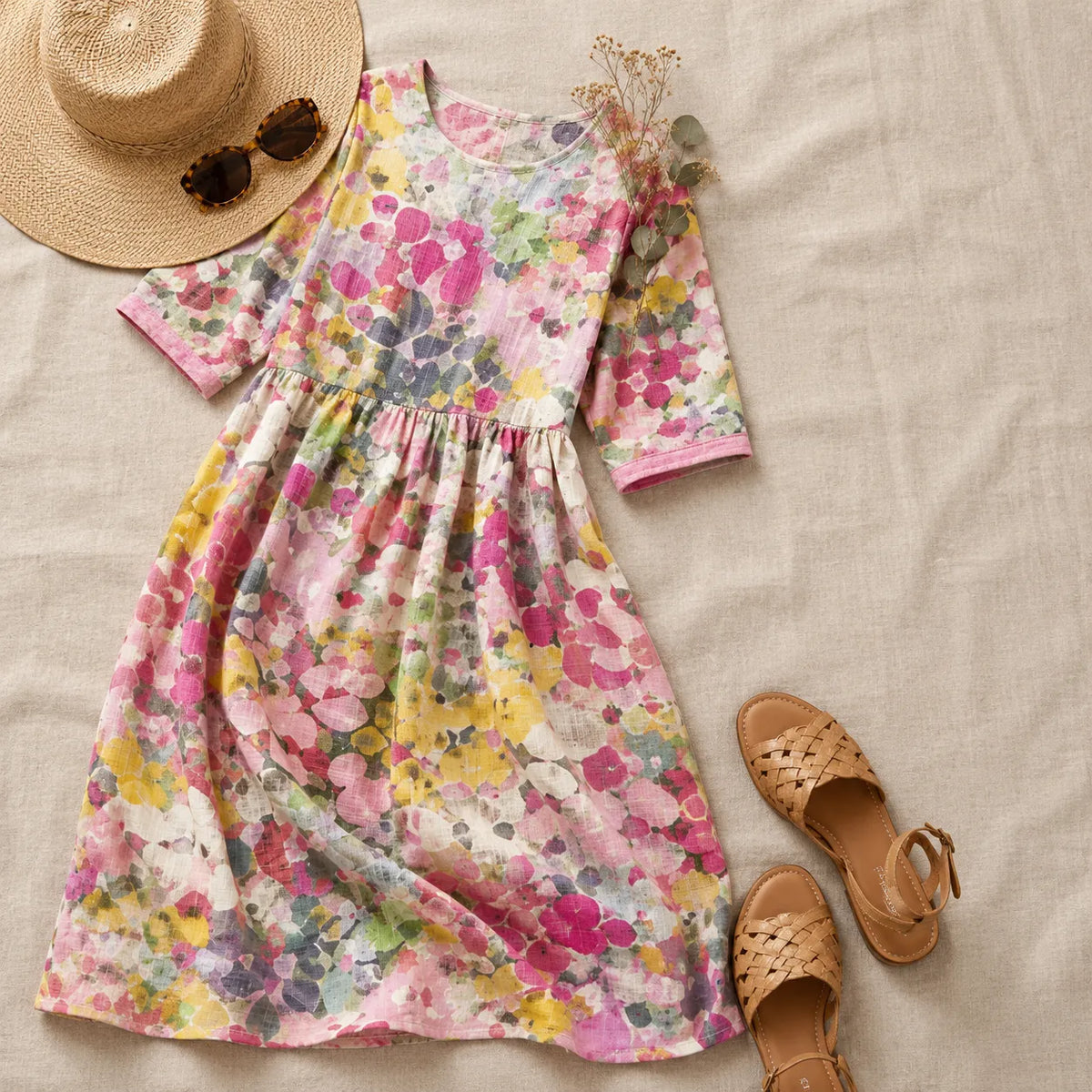 Marivella | Floral Loose Midi Dress
