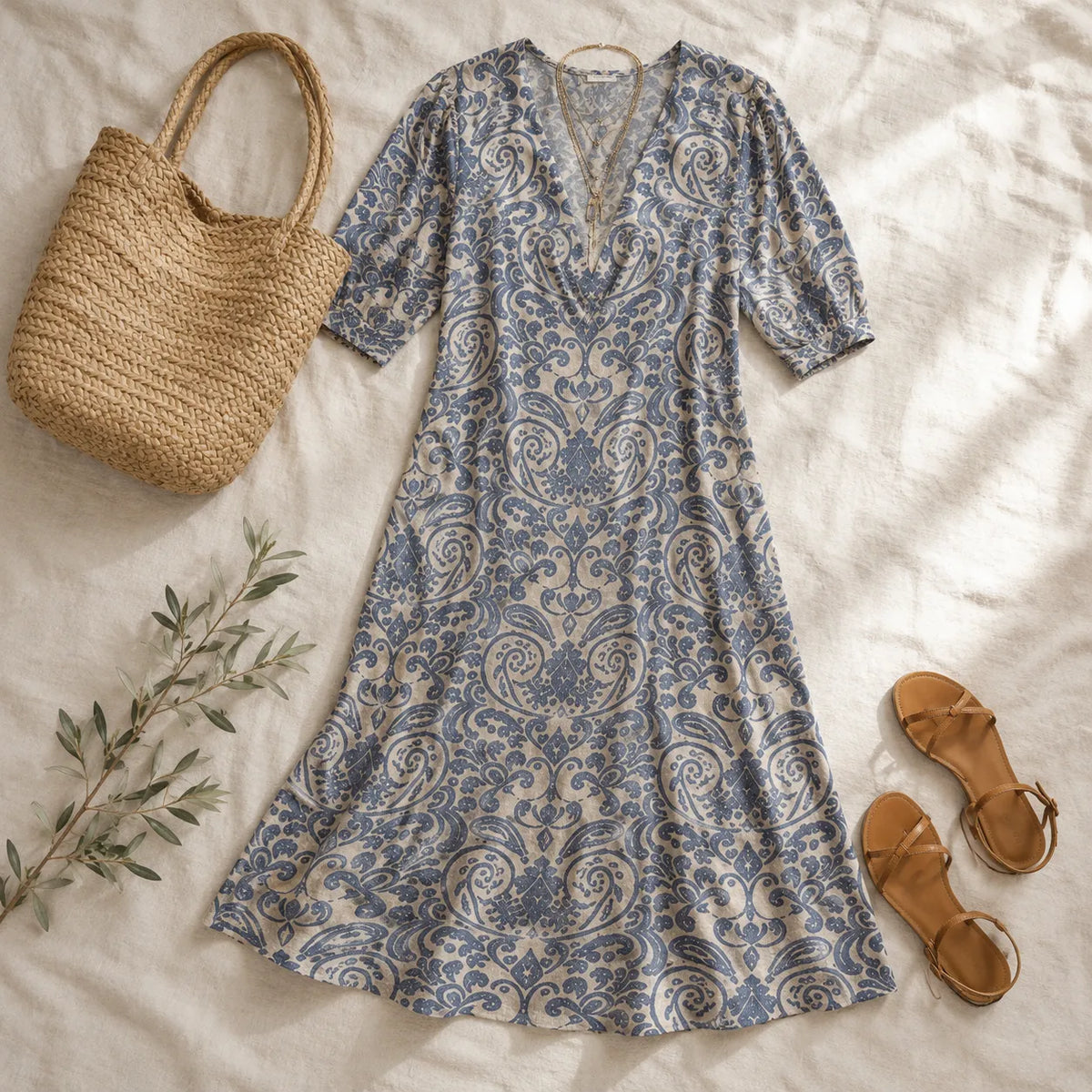 Florenza | Paisley A-Line Maxi Dress