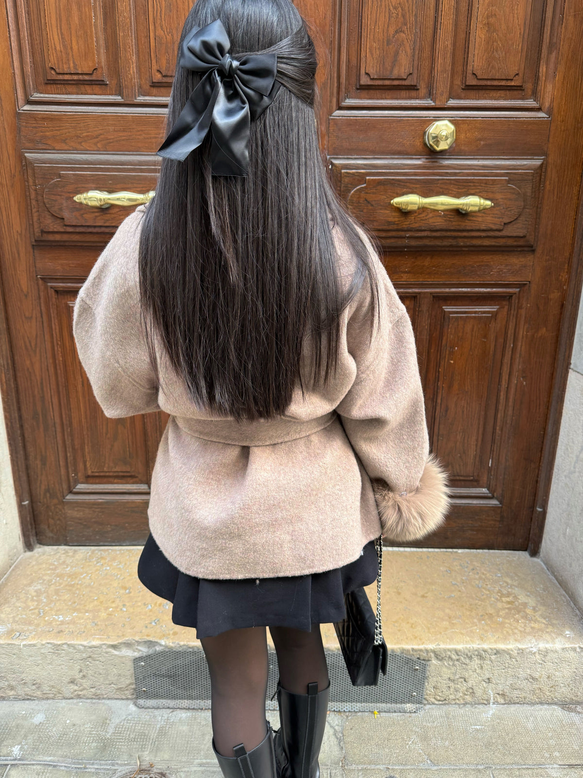 Vivian | Faux Fur Trim Coat
