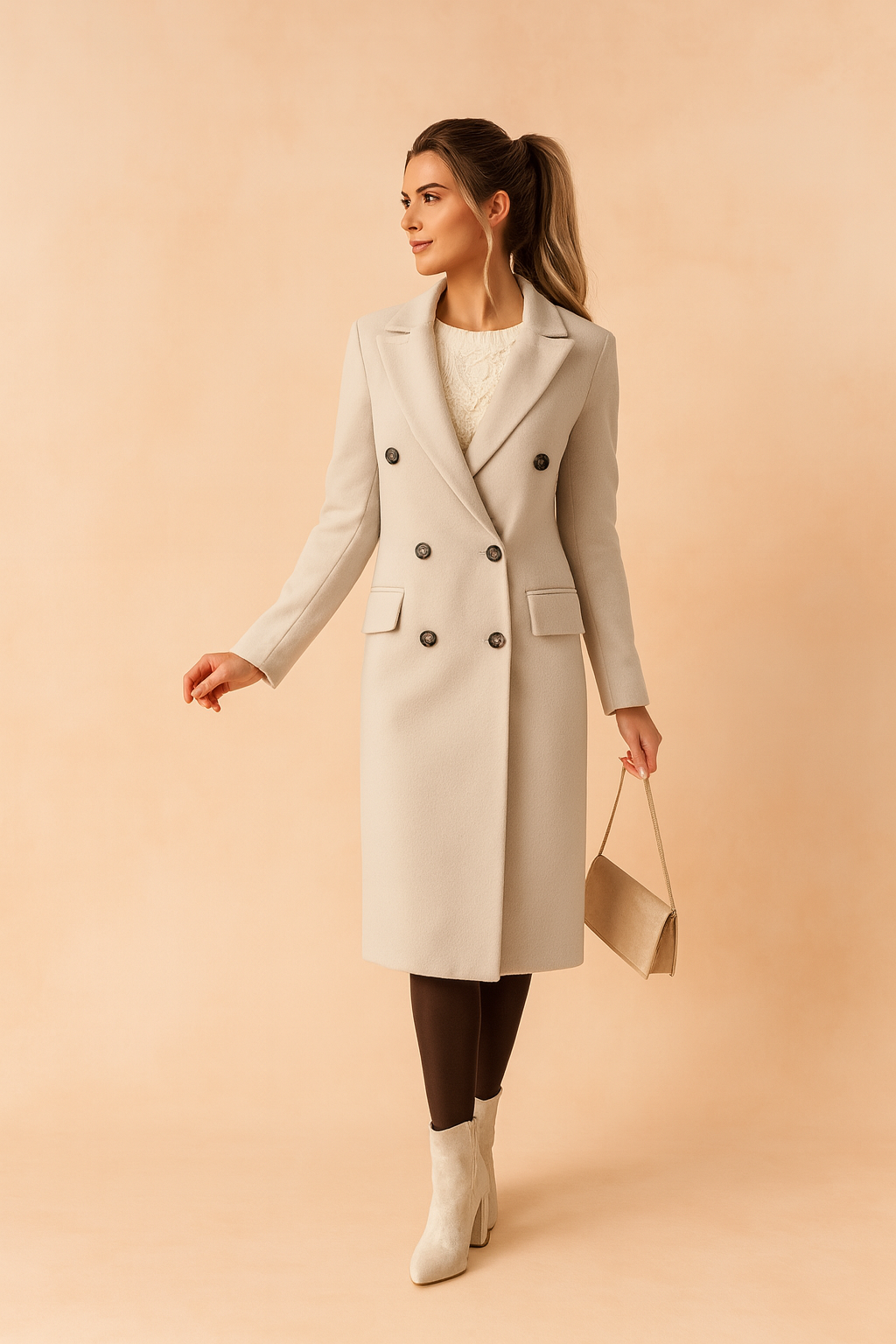 Vivian | Double-Breasted Longline Coat