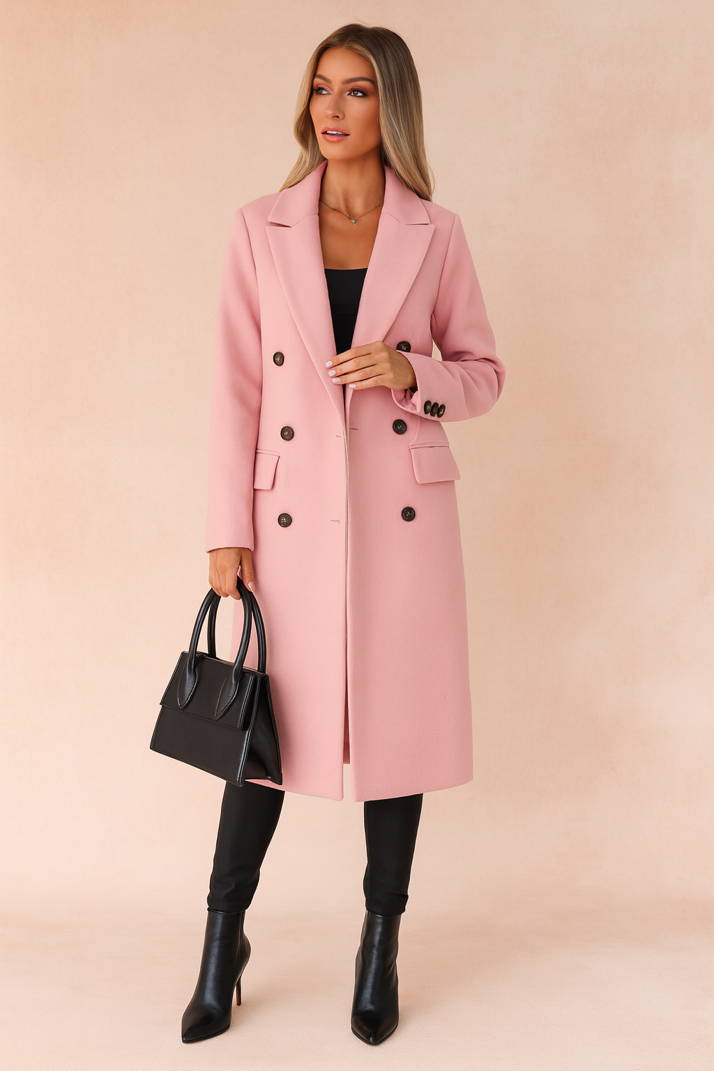 Vivian | Double-Breasted Longline Coat
