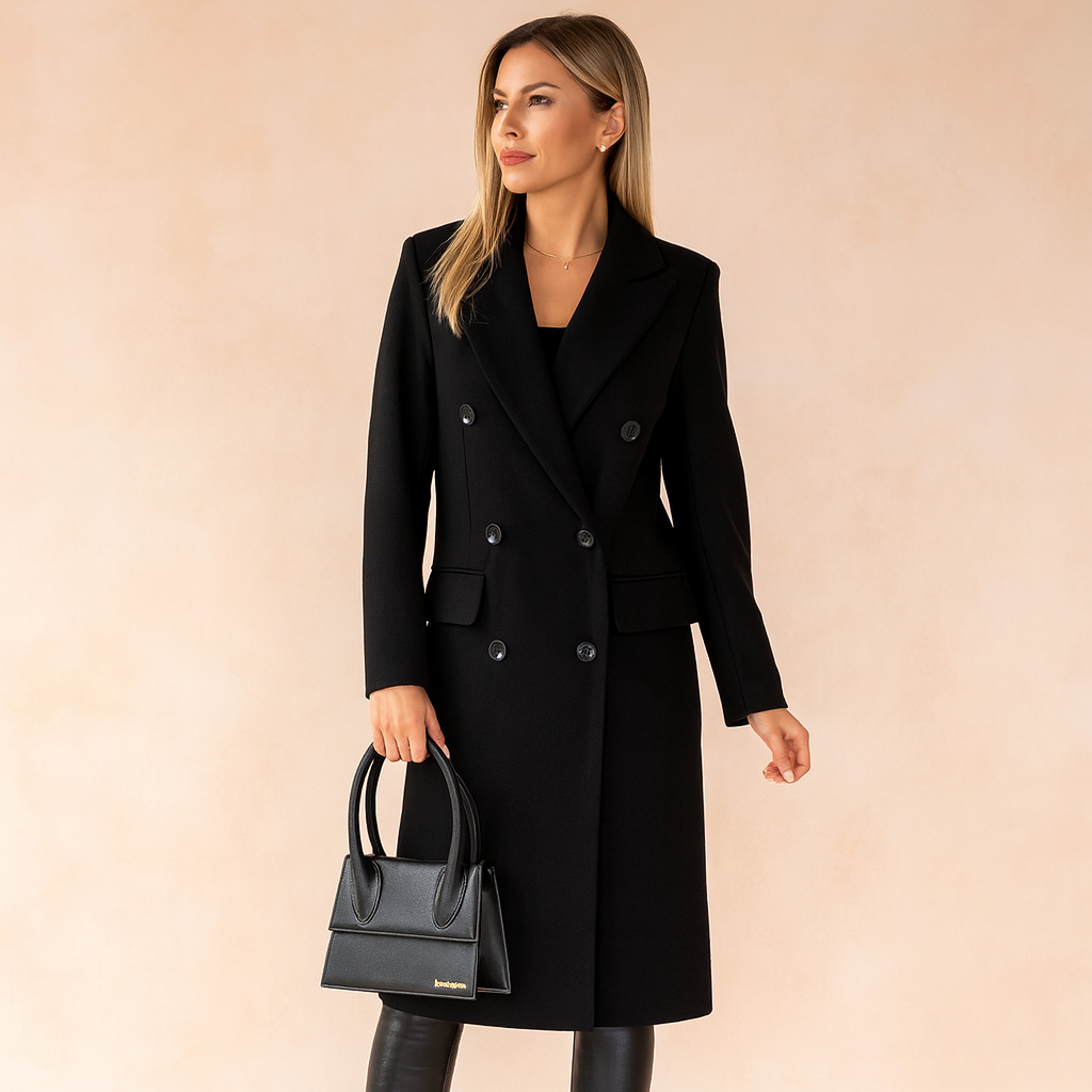 Vivian | Double-Breasted Longline Coat