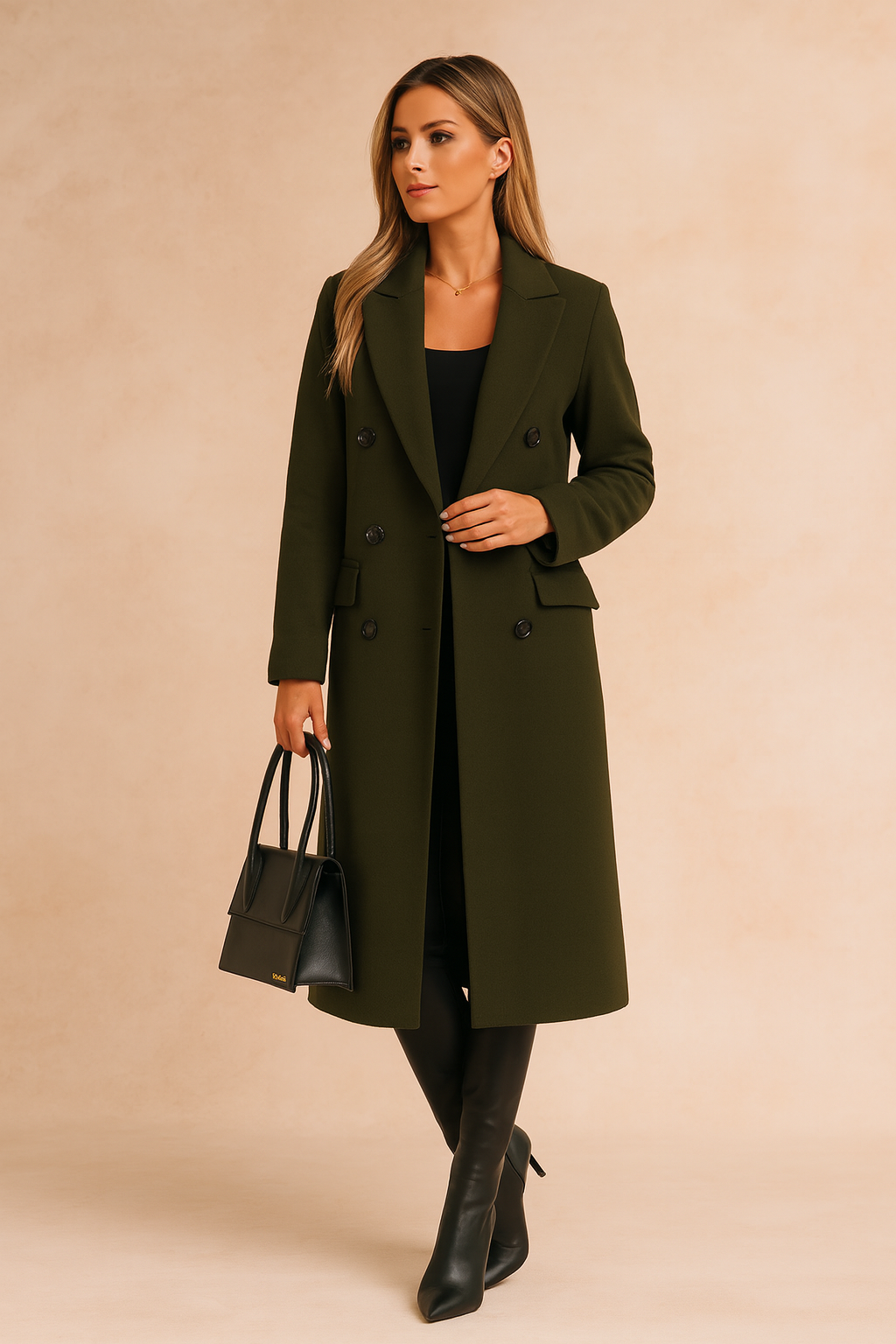 Vivian | Double-Breasted Longline Coat