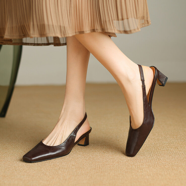 Ersa | Genuine Leather Slingback Sandals