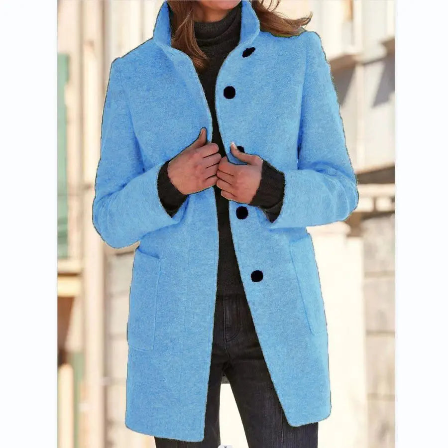 Margaret | Stand Collar Wool Coat