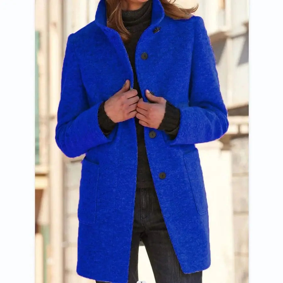 Margaret | Stand Collar Wool Coat