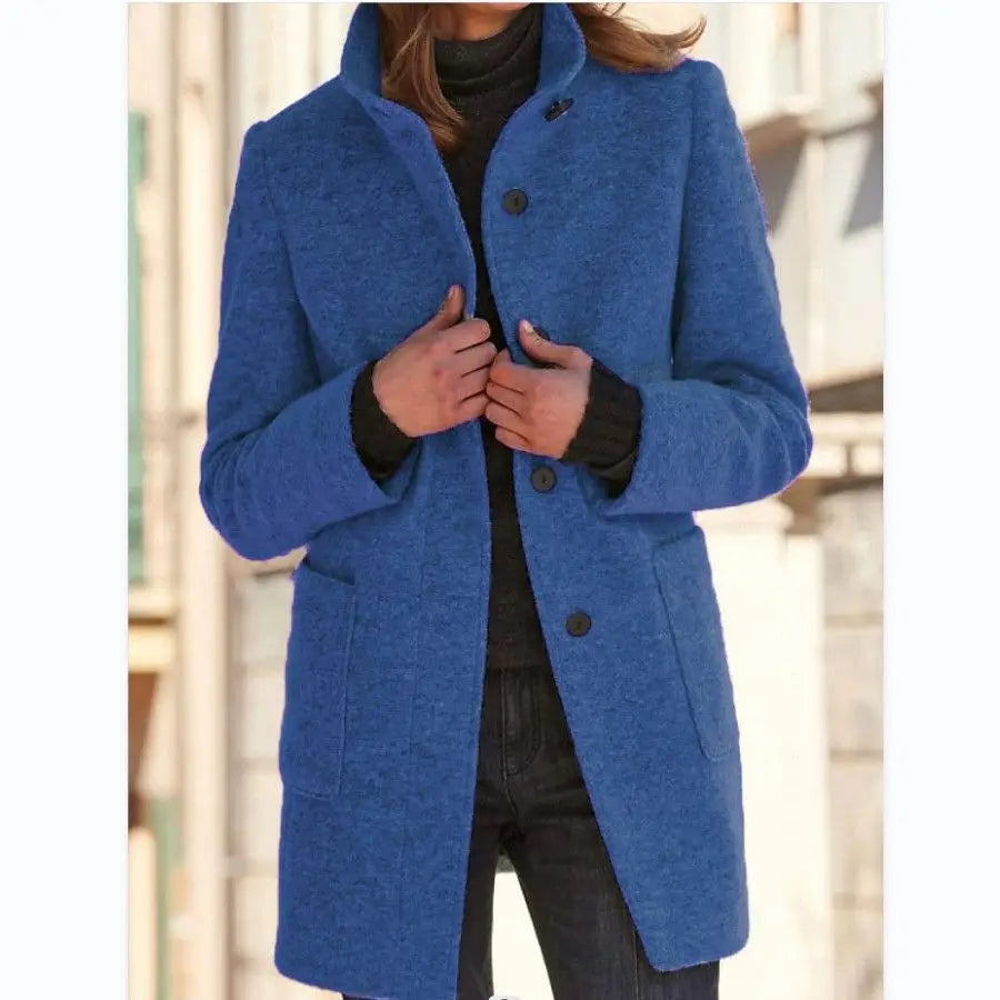 Margaret | Stand Collar Wool Coat