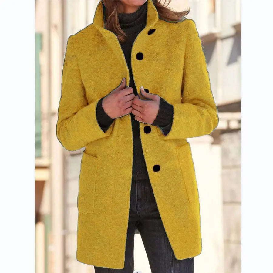 Margaret | Stand Collar Wool Coat