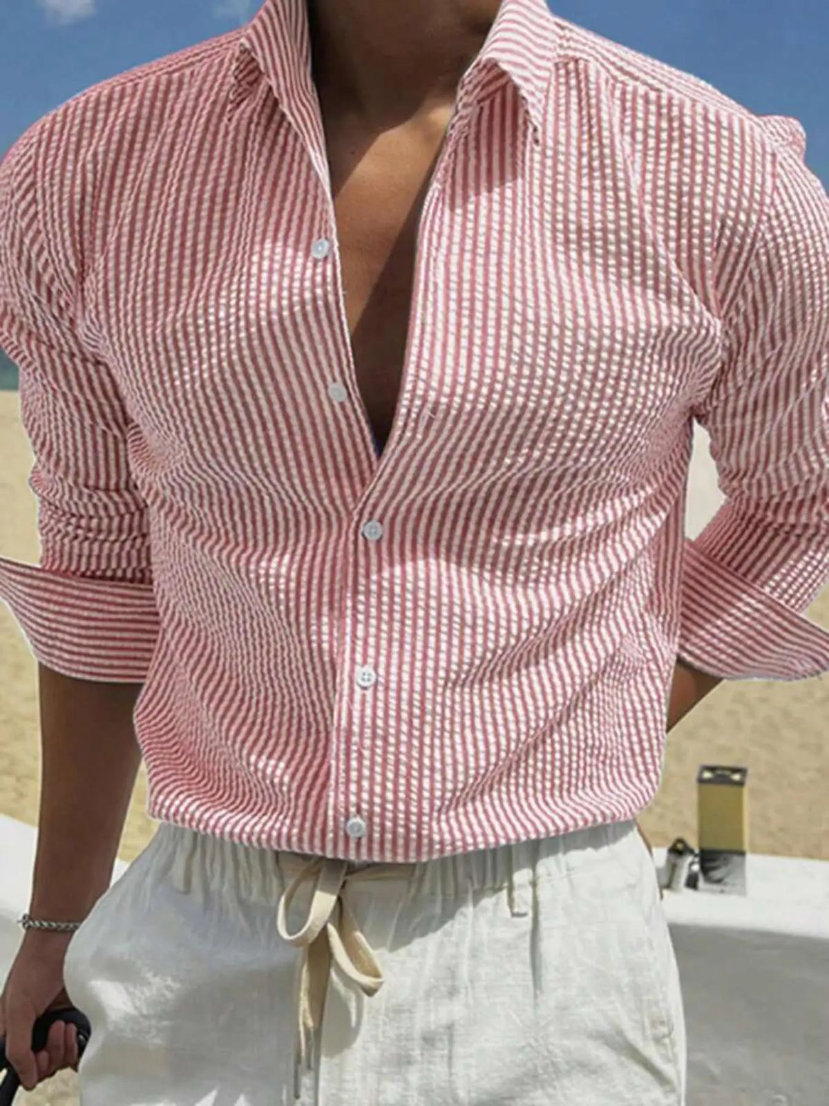 Romy | Striped Gauze Shirt