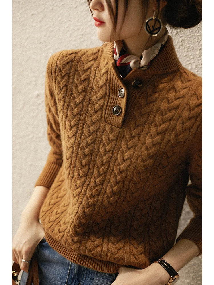 Arden | Cable-Knit Button-Up Sweater