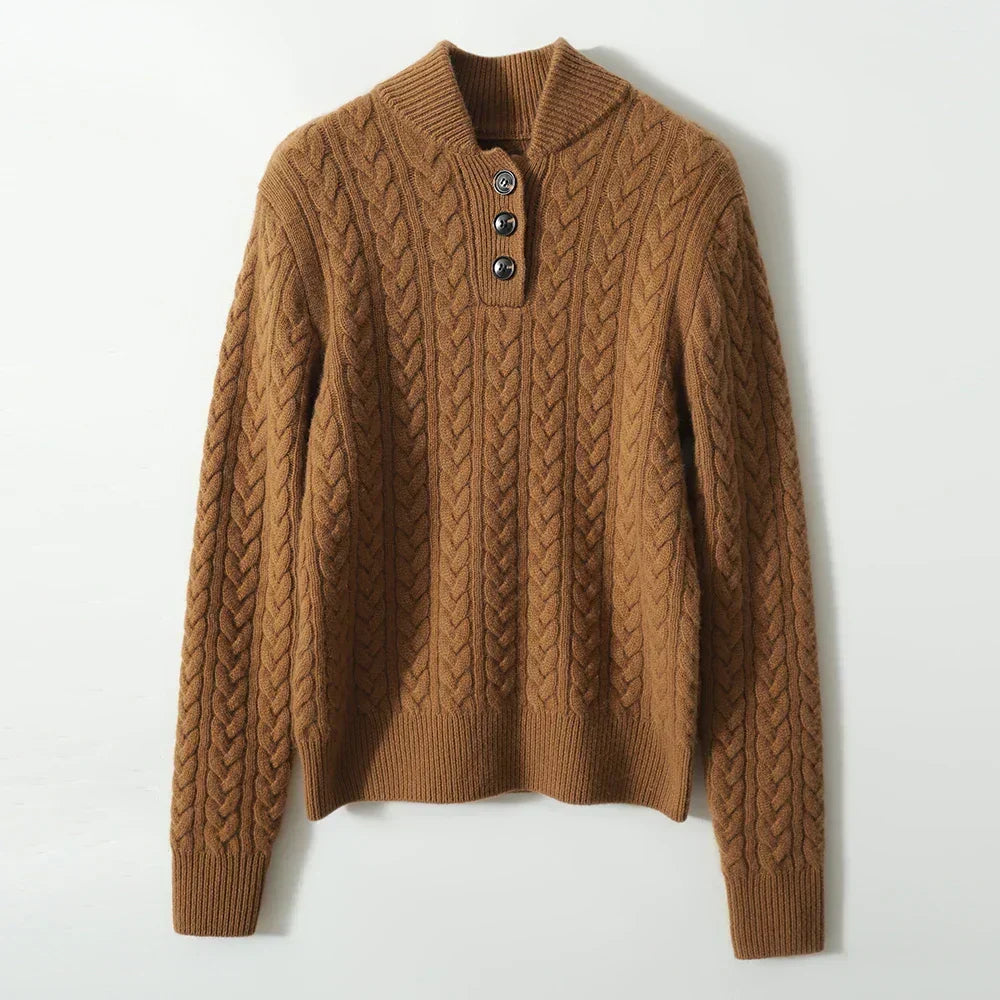 Arden | Cable-Knit Button-Up Sweater
