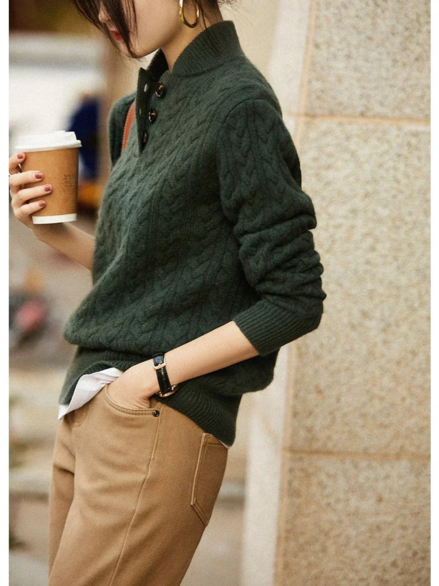 Arden | Cable-Knit Button-Up Sweater