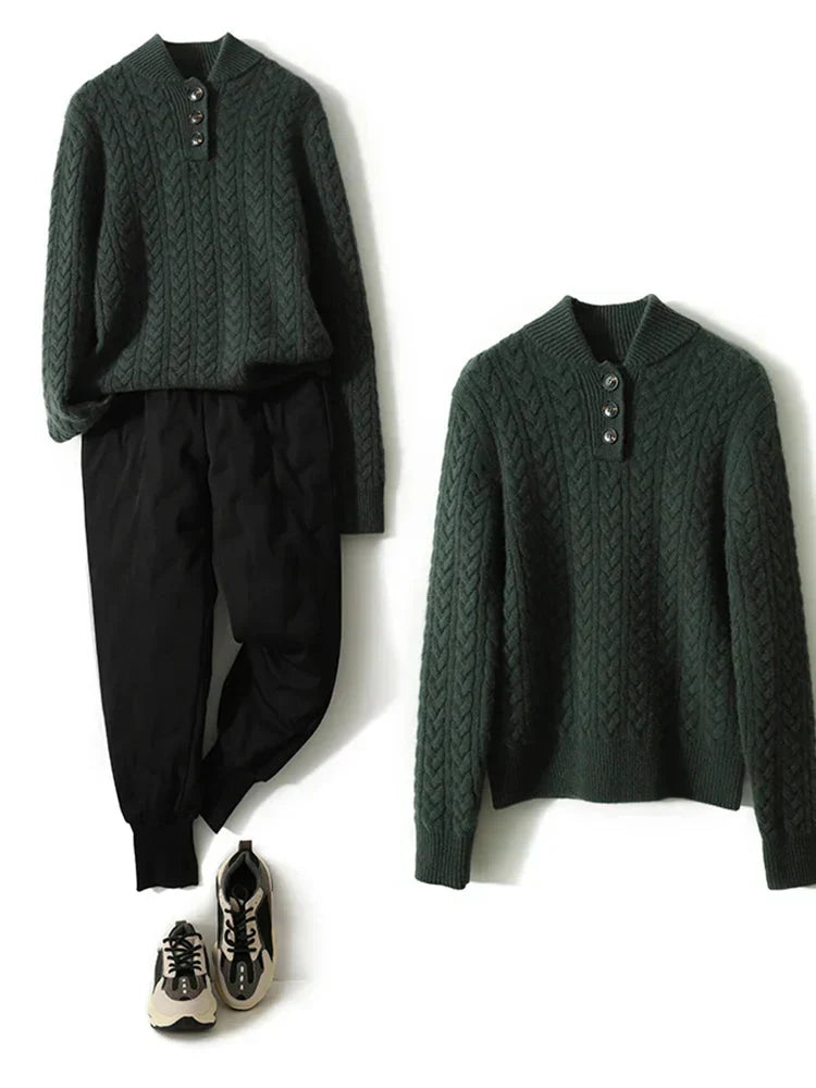 Arden | Cable-Knit Button-Up Sweater