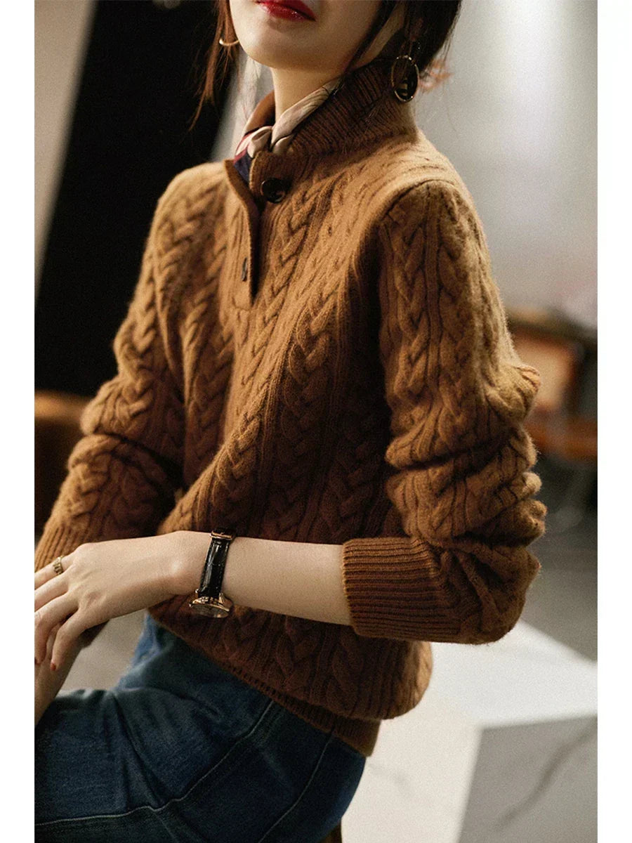 Arden | Cable-Knit Button-Up Sweater