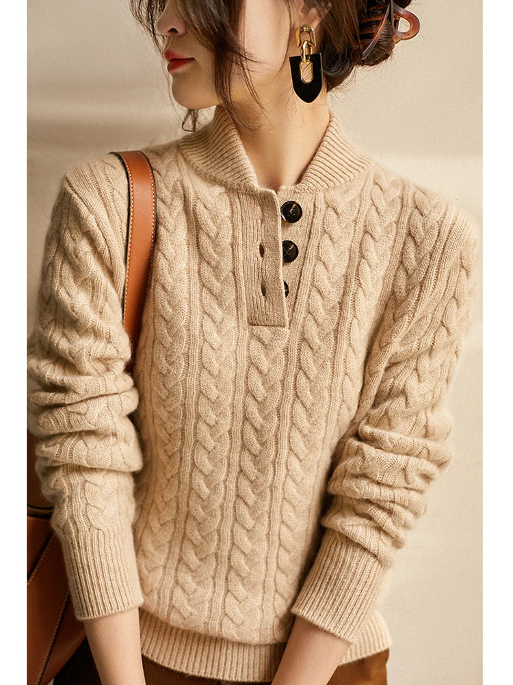 Arden | Cable-Knit Button-Up Sweater