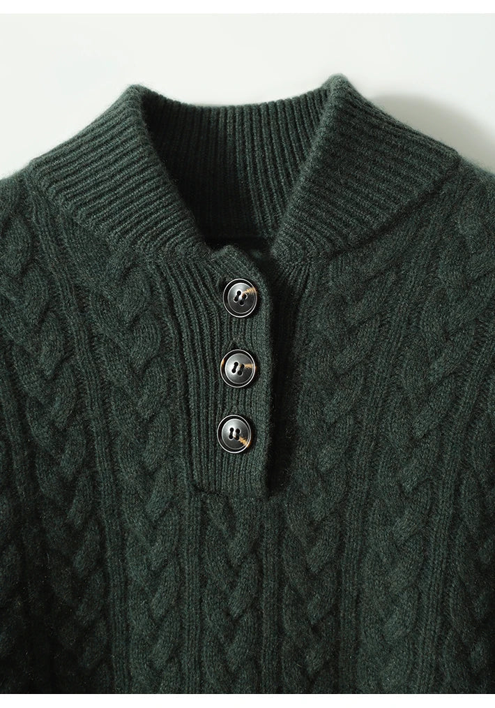 Arden | Cable-Knit Button-Up Sweater