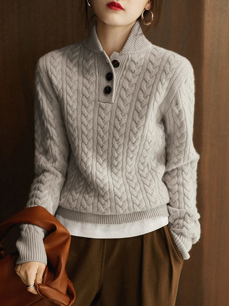 Arden | Cable-Knit Button-Up Sweater