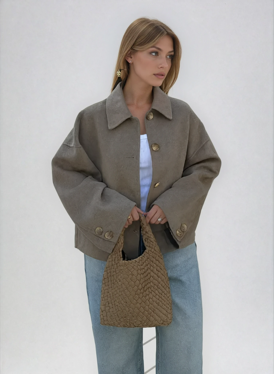 Arden | Boxy Cropped Wool Coat