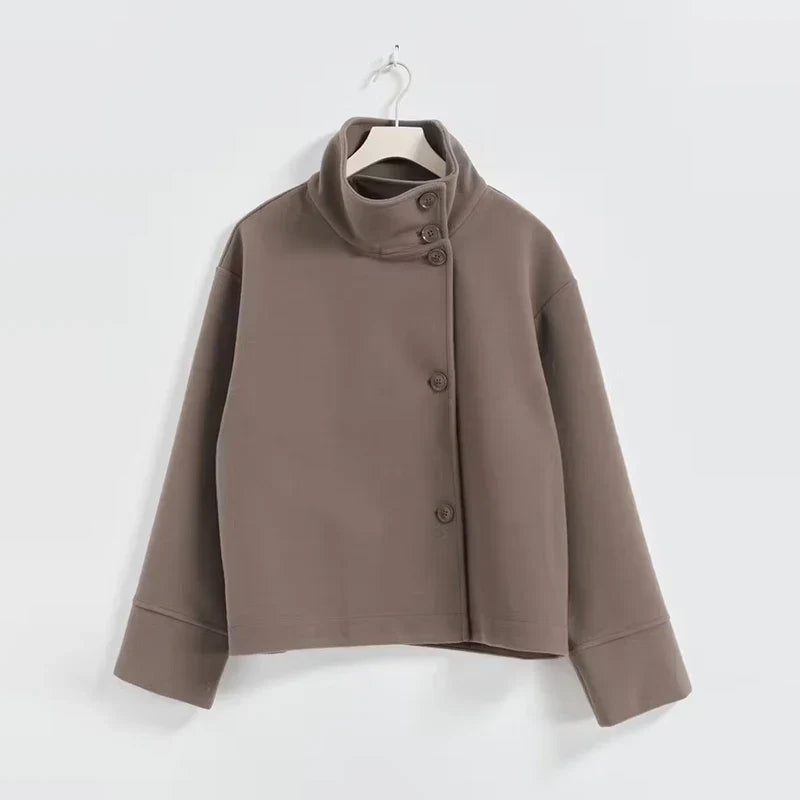 Claire | Stand Collar Pea Coat
