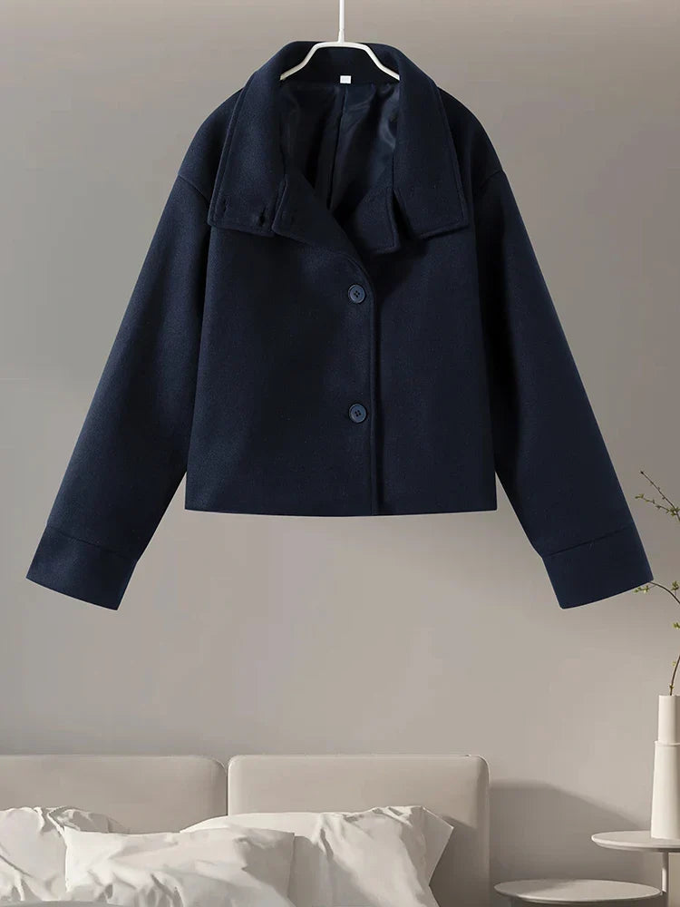 Claire | Stand Collar Pea Coat