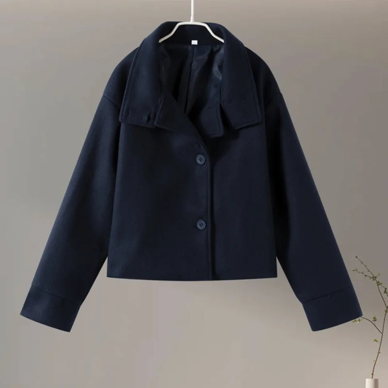 Claire | Stand Collar Pea Coat
