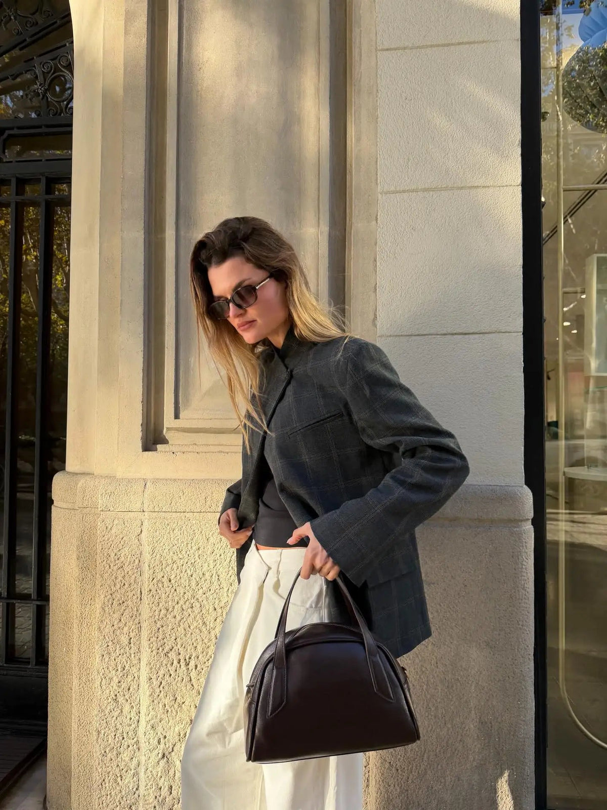 Vivian | Checkered Oversized Blazer