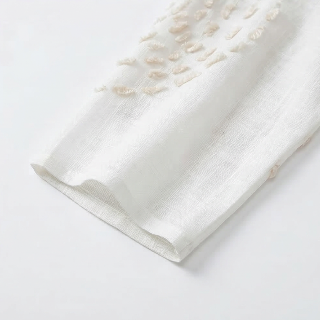 Tessara | Embossed Texture Midi Dress
