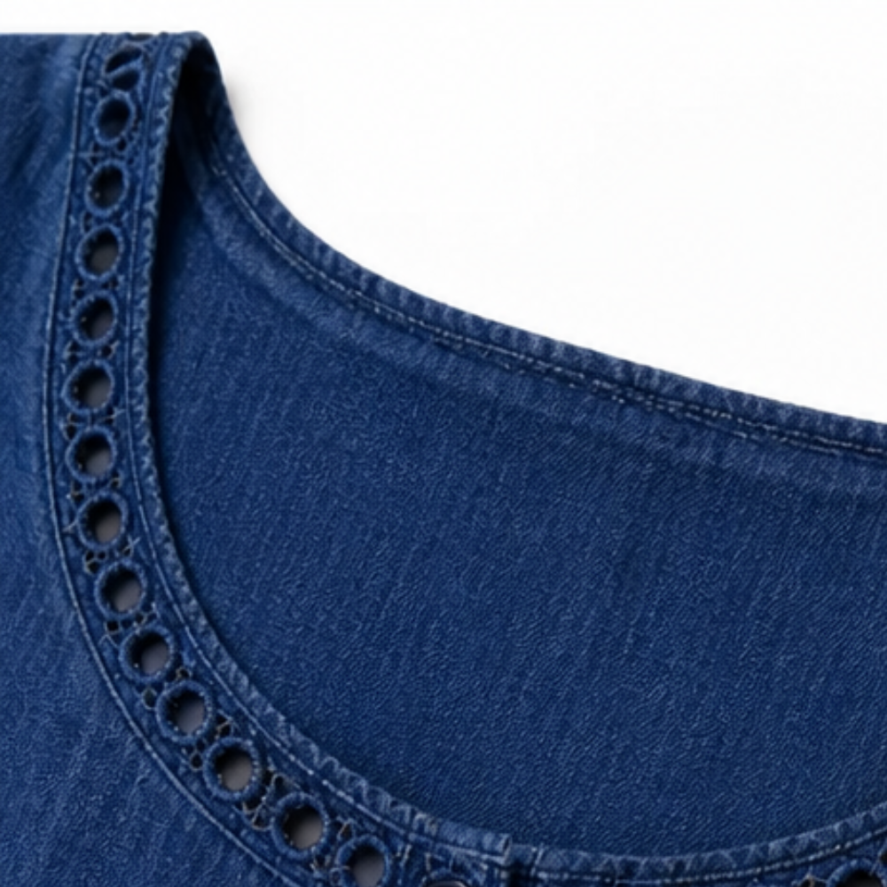 Lunavia | Eyelet Linen Midi Dress