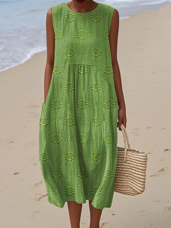 Elena | Pattern Print Midi Dress