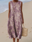 Caroline | Lilac Floral Midi Dress