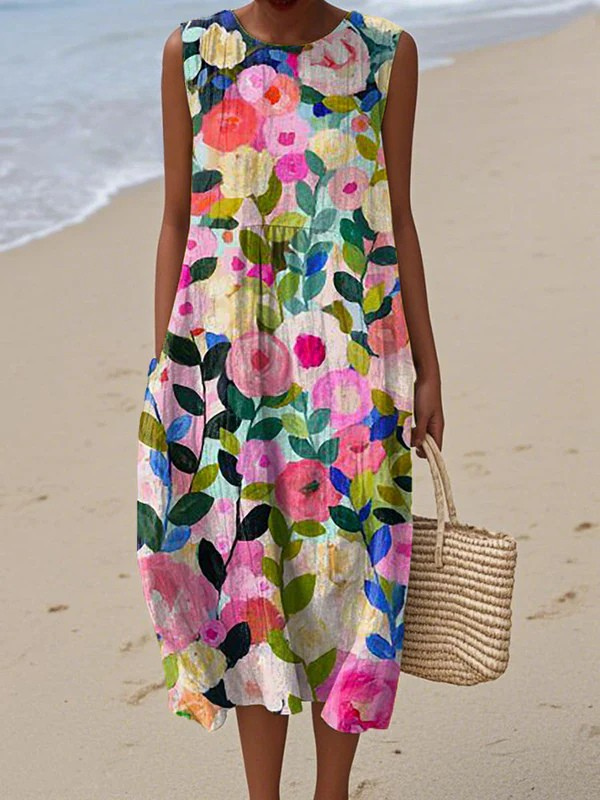Paisley | Garden Floral Midi Dress