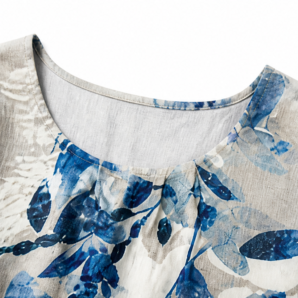 Marivelle | Botanical Print Midi Dress