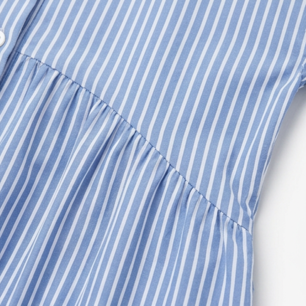 Elira | Striped Shirt Midi Dress