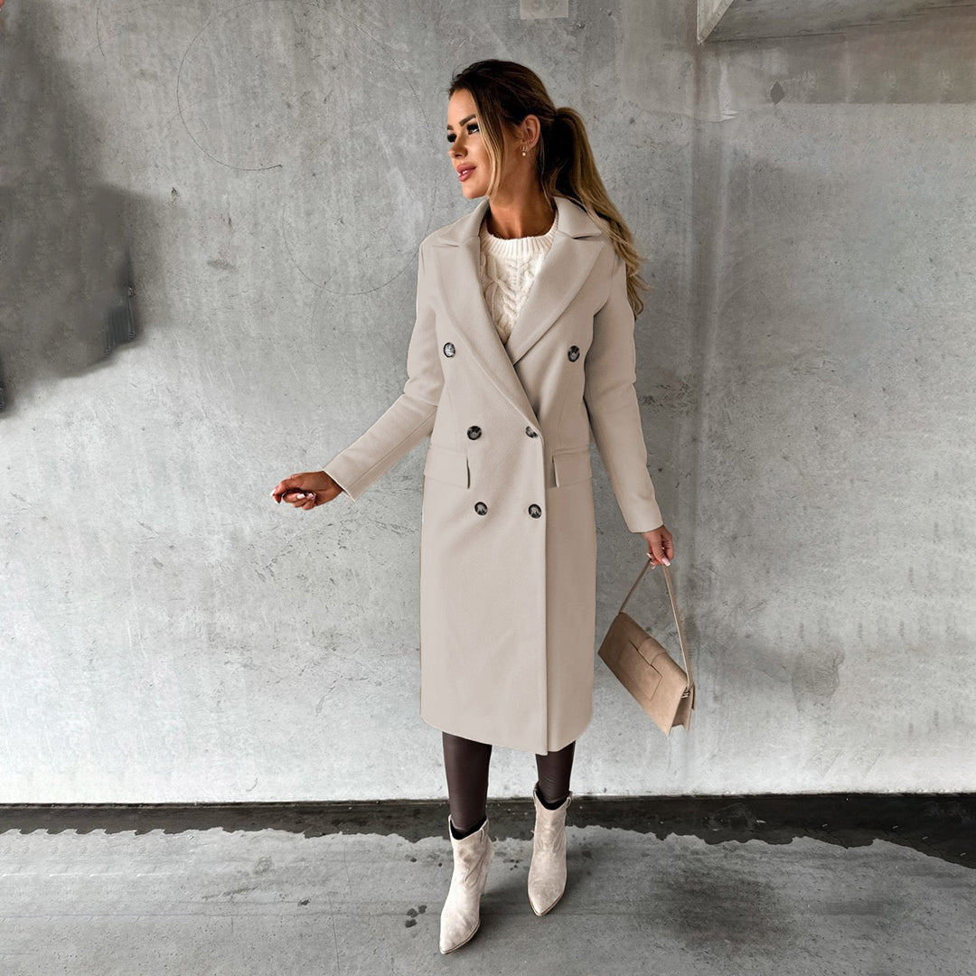 Wrenley | Double-Breasted Wool Coat