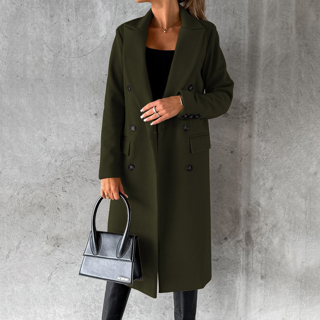 Wrenley | Double-Breasted Wool Coat
