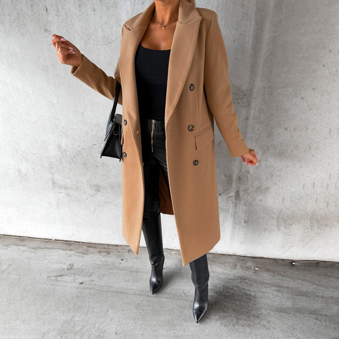 Wrenley | Double-Breasted Wool Coat