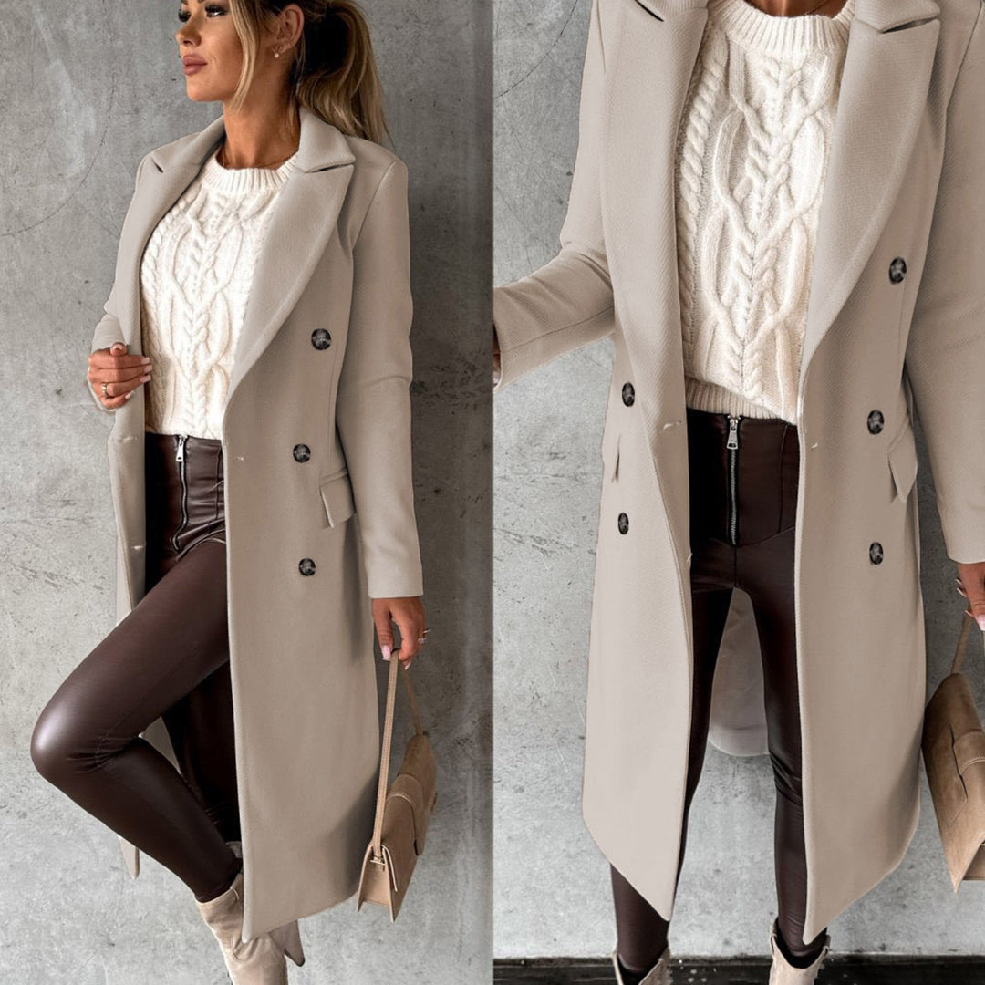 Wrenley | Double-Breasted Wool Coat