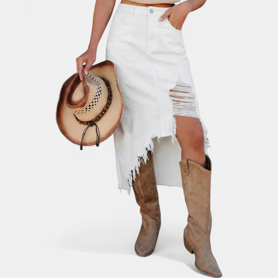 Blake | High-Waist Denim Maxi Skirt