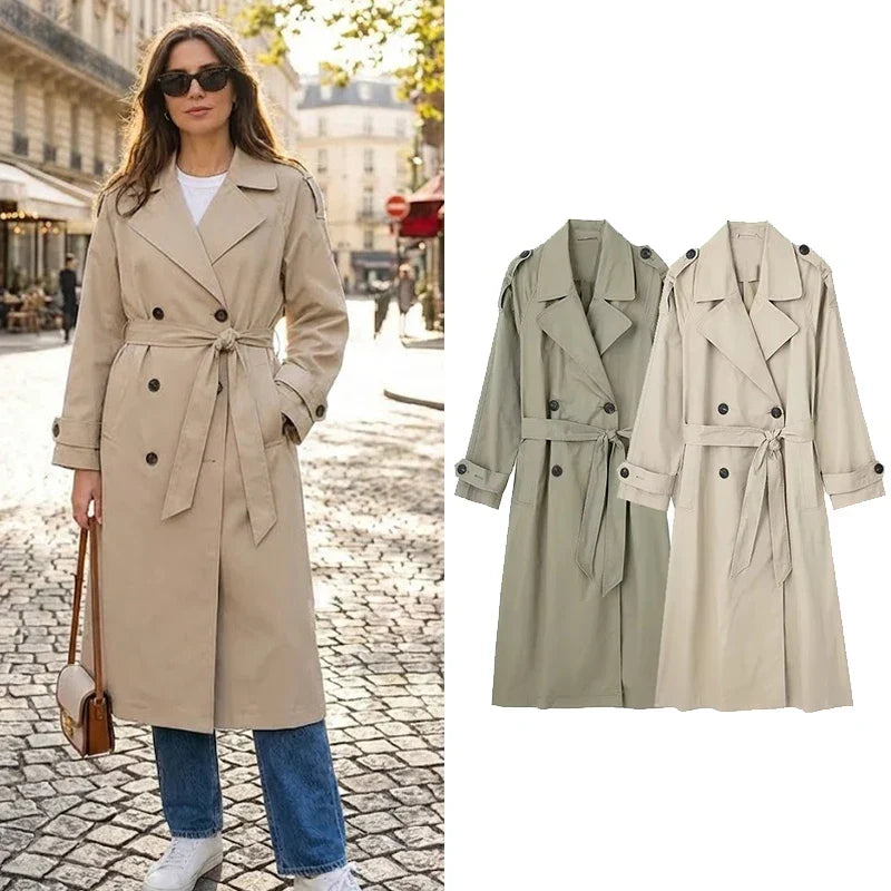 Willshela | Double-Breasted Trench Coat