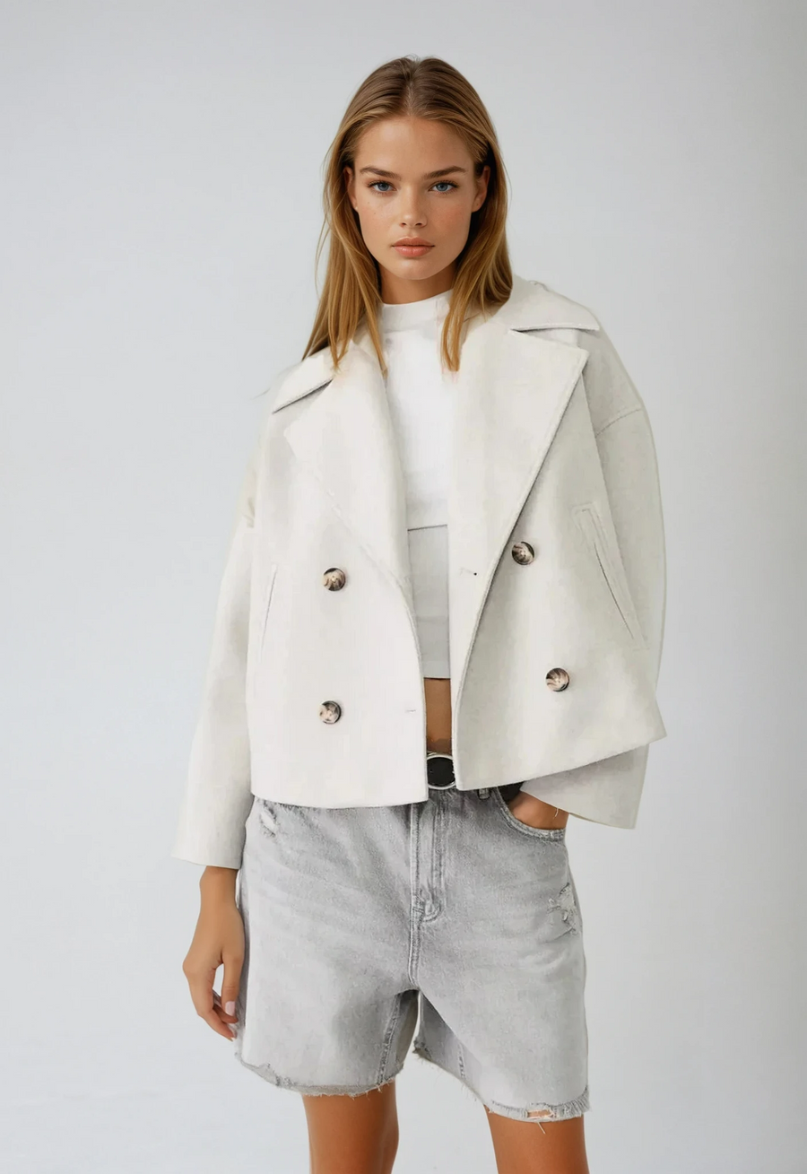 Vivian | Cropped Double-Breasted Coat
