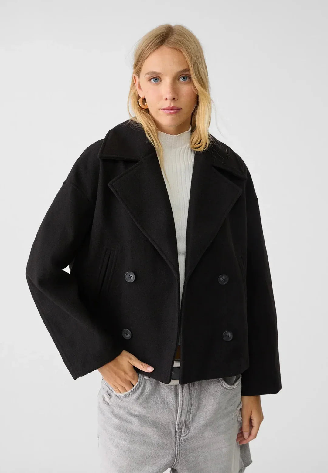 Vivian | Cropped Double-Breasted Coat
