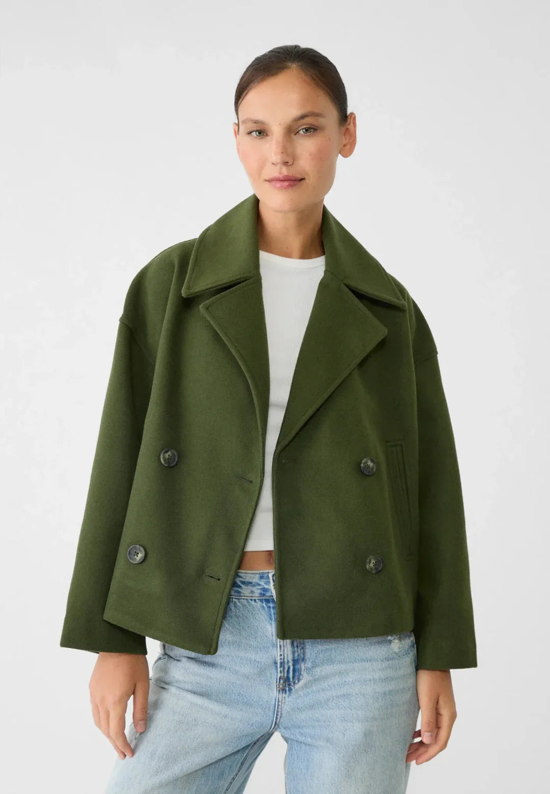 Vivian | Cropped Double-Breasted Coat