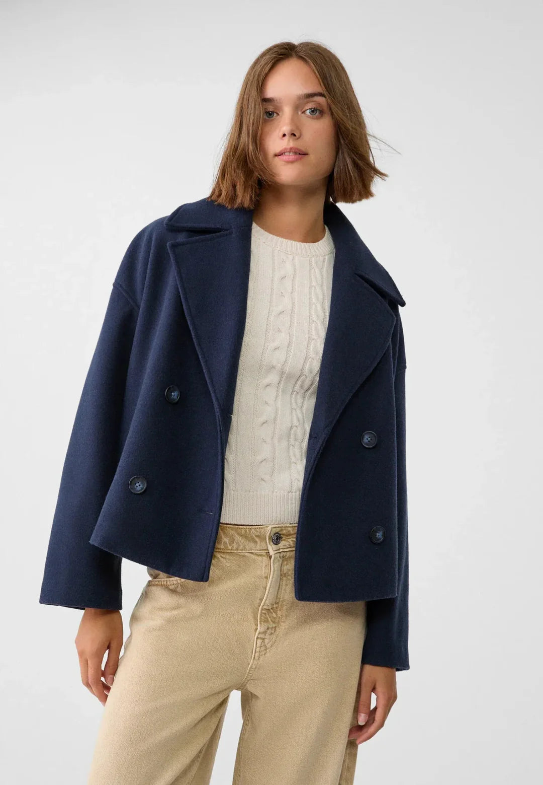 Vivian | Cropped Double-Breasted Coat